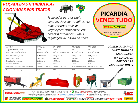 PICARDIA VENCE TUDO MÁQUINAS ROÇADEIRAS EM FARROUPILHA RS